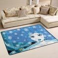 thumbnail image 1 of SKYSONIC Winter Snow Girl Non-Slip Area Rug, Snowflake Floor Carpet Comfort Floor Mats Decor for Indoor Front Porch Living Room Bedroom Kitchen, 36"x24", 1 of 7