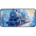 thumbnail image 1 of SKYSONIC Winter Steam Train Area Rug 39x20 in, Stain Resistant Comfy Carpet Throw Rug with Elastic Cotton Interlayer for Kitchen Bathroom Living Room Bedroom, 1 of 7