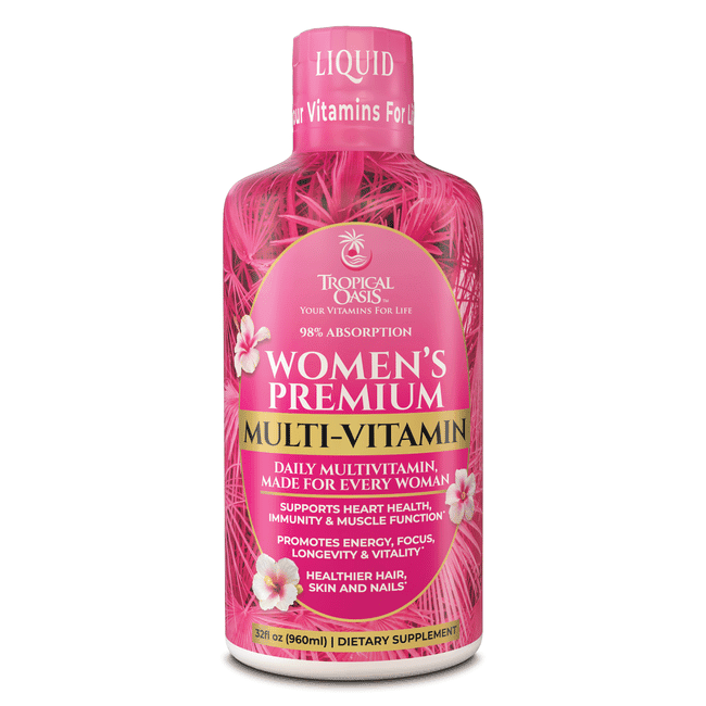 Tropical Oasis Women's Premium Multi-Vitamin - Peach Mango 32 fl oz Liq