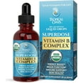 thumbnail image 1 of Tropical Oasis - USDA Organic Superdose Vitamin B Complex Drops | Liquid Supplement for Energy Boost, Brain Function, Immune Support, & Skin Health | Tropical Strawberry, 2 fl oz, 60 Servings, 1 of 7