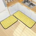 thumbnail image 1 of SKYSONIC Yellow Lemons Kitchen Mats and Rugs, Summer Fruit Kitchen Floor Runner Bathroom Carpet Doormat Washable Rug, Perfect for Living Room Bedroom Entryway,19.7"x27.6" + 19.7"x47.2", 1 of 7