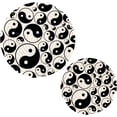 thumbnail image 1 of SKYSONIC Yin Yang Symbols Pot Holders Trivets, 2 Pcs Heat Resistant Trivets,Black and White Cotton Thread Weave Mats for Hot Pads Pans Pot Bowl Teapot for Kitchen Decor, 1 of 7