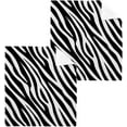 thumbnail image 1 of SKYSONIC Zebra Cotton Washcloths Set of 2, Highly Absorbent Soft Fingertip Towel for Bathroom, Gym, Hotel and Spa, 12 x 12 Inch, 1 of 7