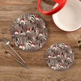 thumbnail image 1 of SKYSONIC Zebra Santa Hat Pot Holders Trivets, 2 Pcs Heat Resistant Trivets,Funny Christmas Cotton Thread Weave Mats for Hot Pads Pans Pot Bowl Teapot for Kitchen Decor, 1 of 7