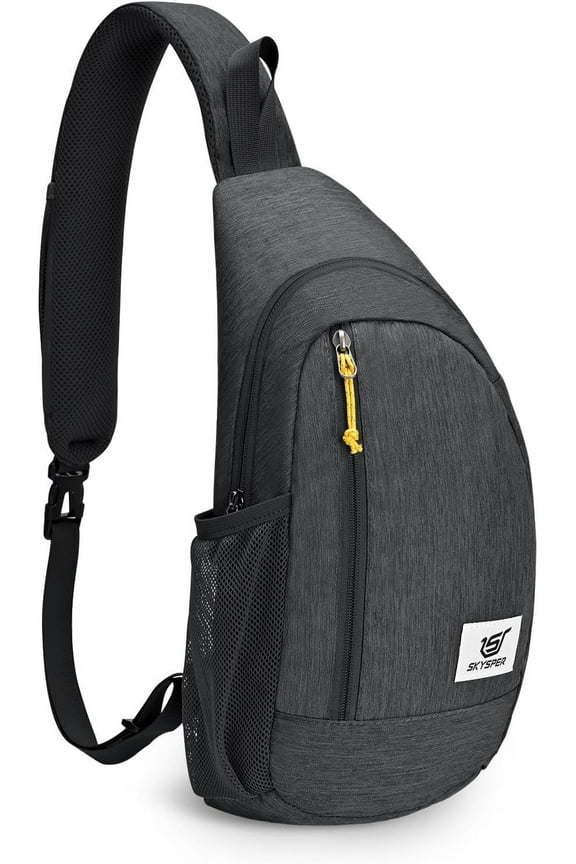 Sling Bag RFID Crossbody Sling Backpack Cross Body Shoulder Travel Bag Hiking Daypack for Women Men(Black)