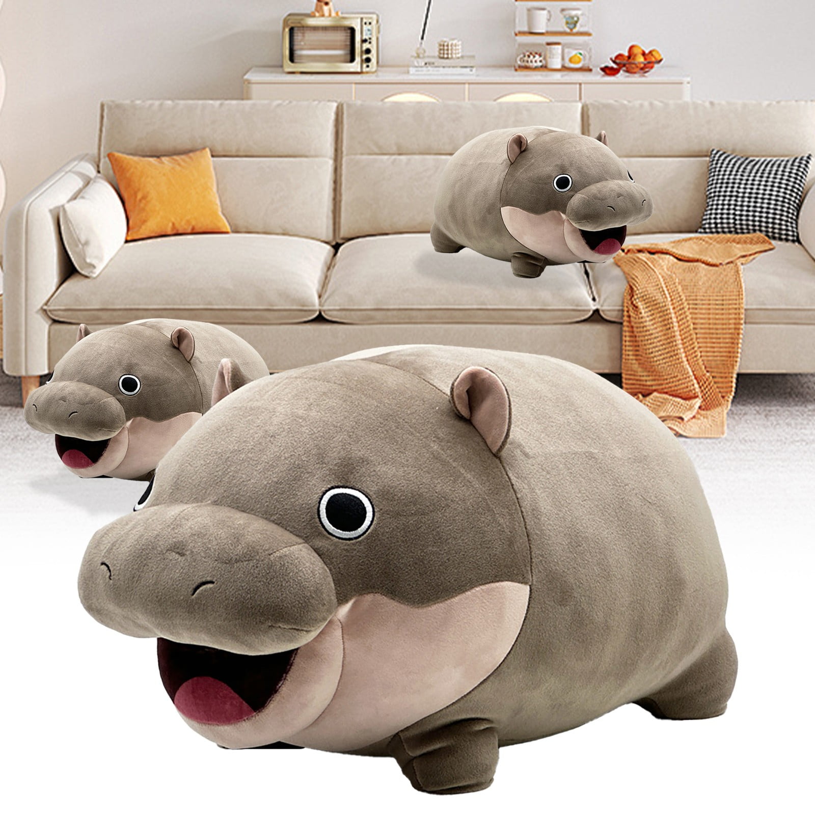 SKYUNANE 2024 Moo Deng Hippo Plush, 8.6" Cute Pygmy Hippo Plushie Toy