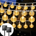 thumbnail image 1 of SKYUSE Solar String Lights Outdoor Waterproof,2 Pack Total 120LED 60.4FT Crystal Globe Solar Fairy Lights with 8 Lighting Modes for Halloween Christmas Garden Yard Porch Decorations (Warm White), 1 of 11