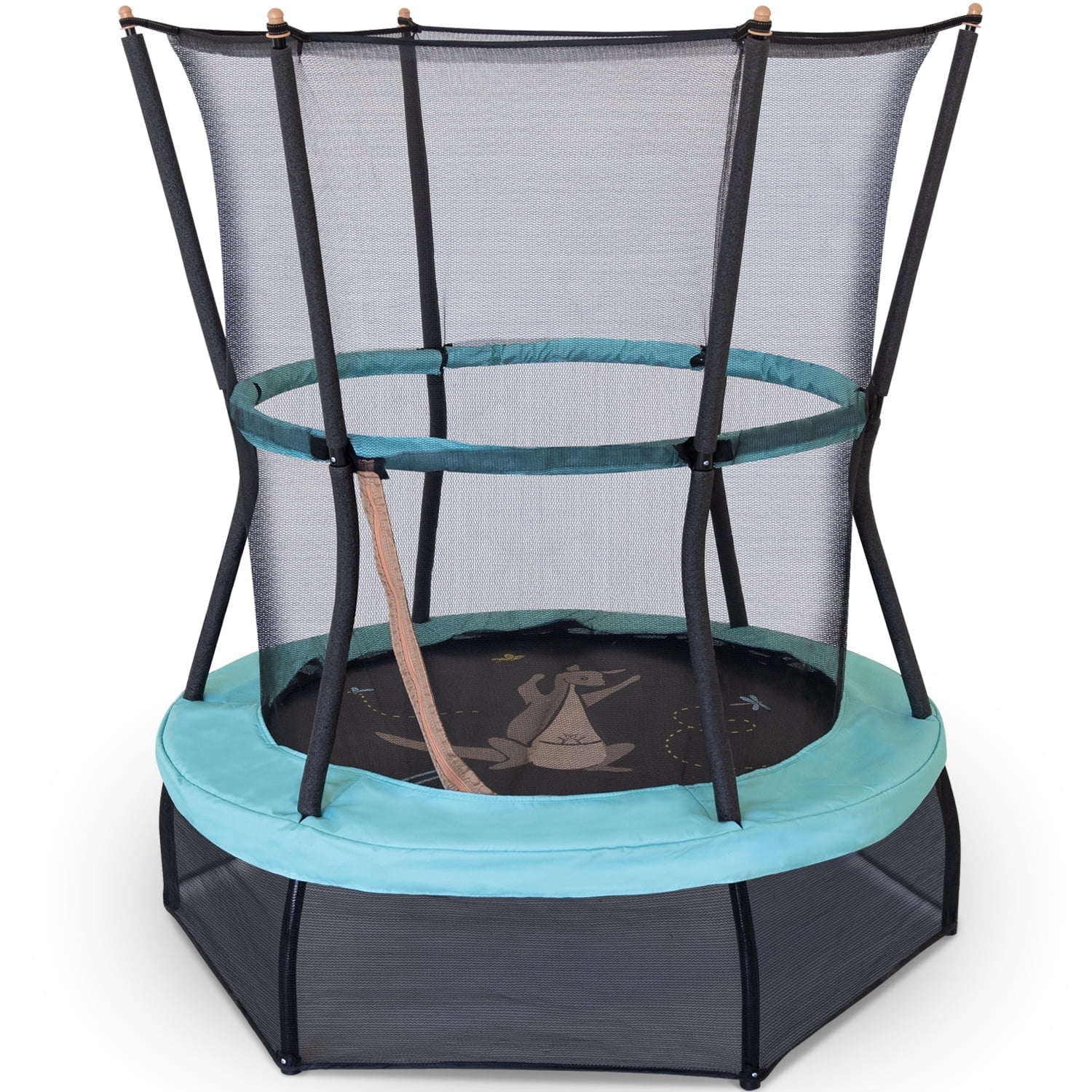 Skywalker 48" Mini Trampoline for Kids & Toddlers with Safety Net Enclosure, Handlebar