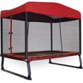 thumbnail image 1 of Skywalker Trampolines 6x4ft Rectangle Trampoline with Safety Enclosure Net - Indoor/Outdoor Mini Trampoline for Kids & Toddlers, Durable Steel Frame (Red)​, 1 of 7