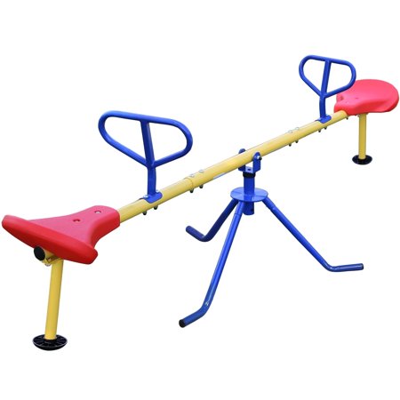 ActivPlay 360° Swivel Teeter Totter - ASTM Certified, Tripod Base with Dual Handles, Impact-Reducing Stoppers & Weather-Resistant Steel for Kids