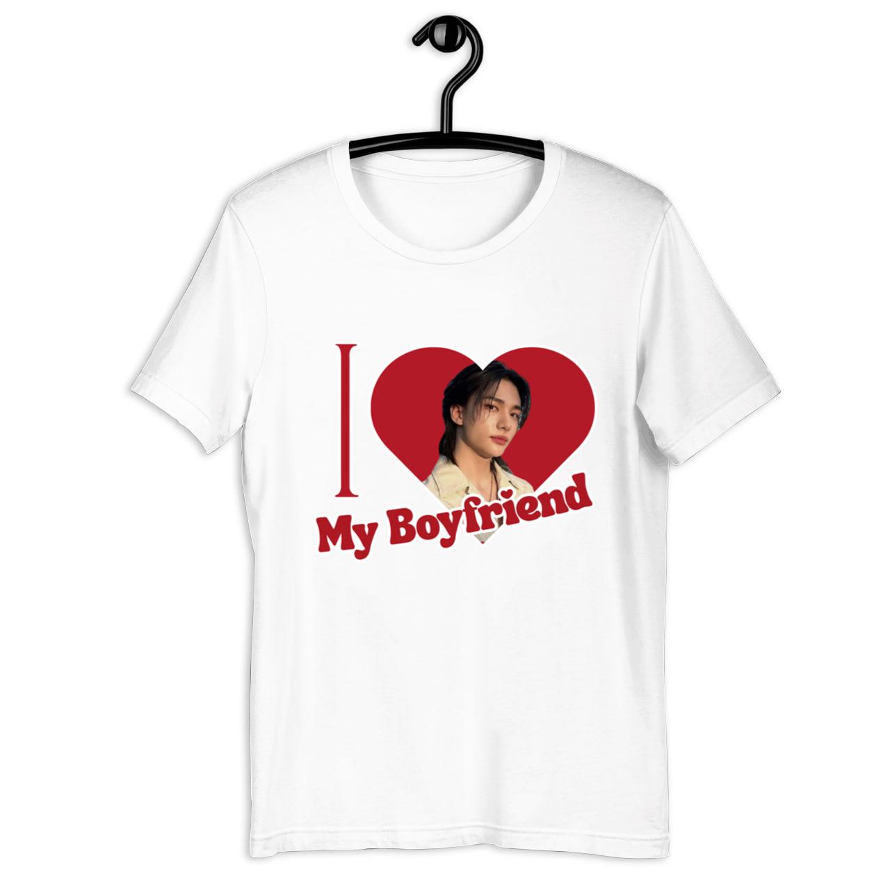 SKZ Hyunjin I Love My Boyfriend Shirt, Custom Stray Kids Hyunjin Photo