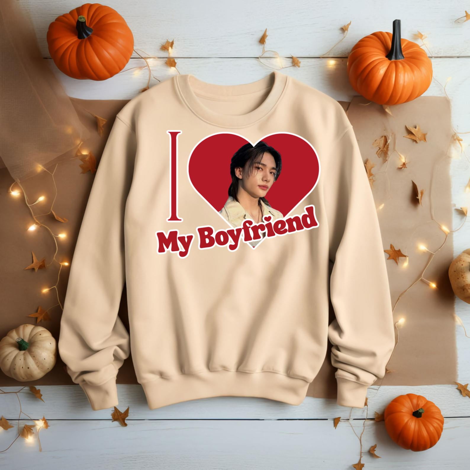 SKZ Hyunjin I Love My Boyfriend Shirt, Custom Stray Kids Hyunjin Photo