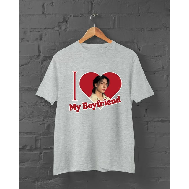 SKZ Hyunjin I Love My Boyfriend Shirt, Custom Stray Kids Hyunjin Photo