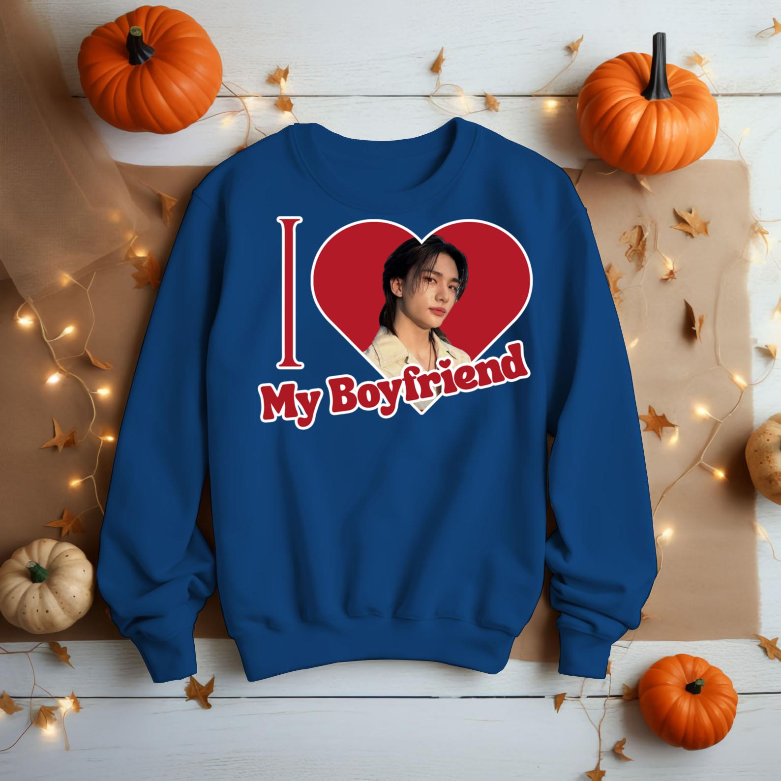 SKZ Hyunjin I Love My Boyfriend Shirt, Custom Stray Kids Hyunjin Photo