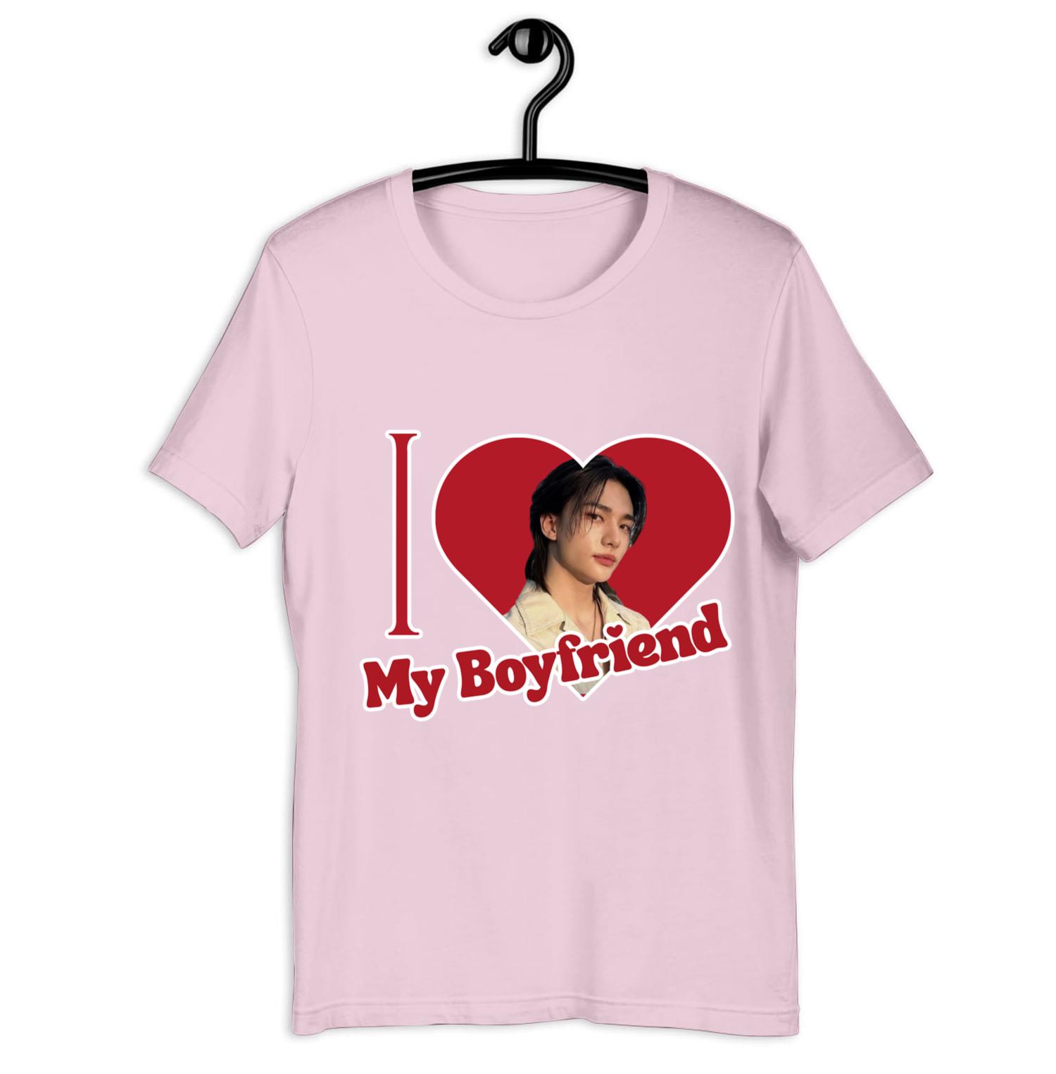 SKZ Hyunjin I Love My Boyfriend Shirt, Custom Stray Kids Hyunjin Photo