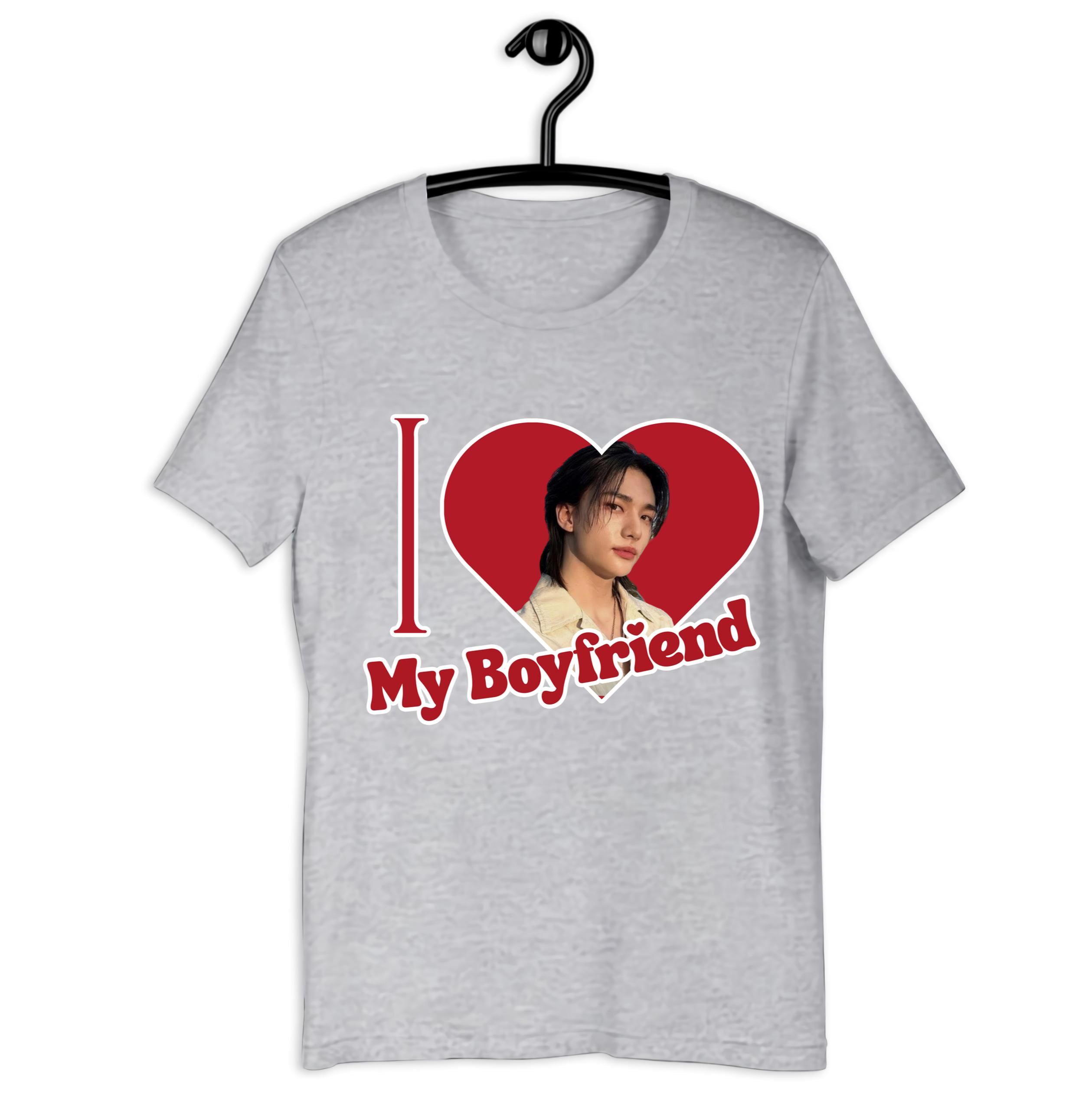 SKZ Hyunjin I Love My Boyfriend Shirt, Custom Stray Kids Hyunjin Photo