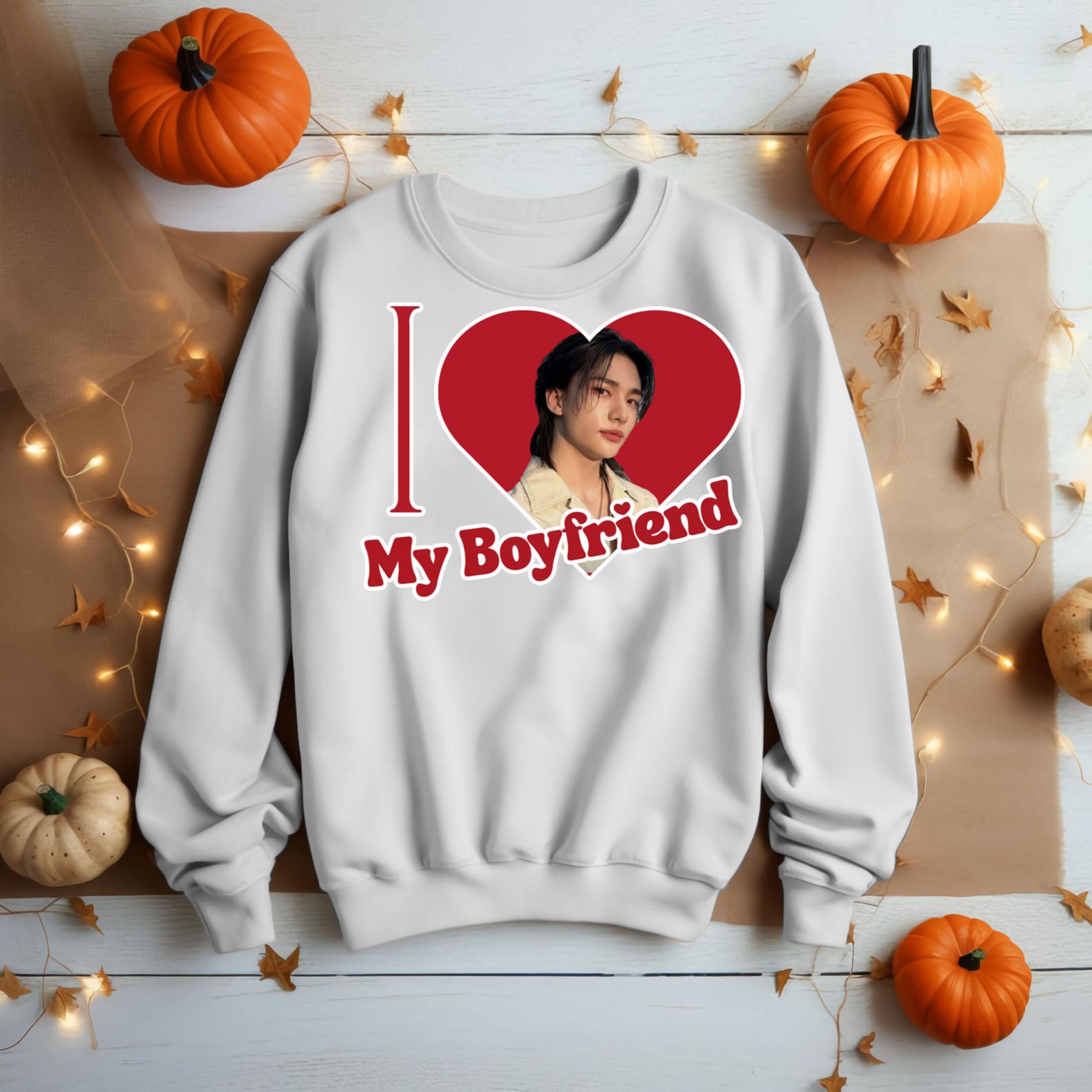 SKZ Hyunjin I Love My Boyfriend Shirt, Custom Stray Kids Hyunjin Photo