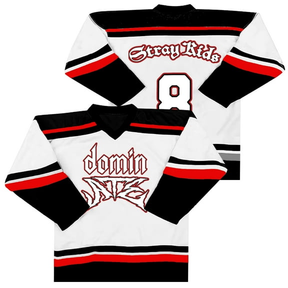 SKZ Stray Kids 8 Jersey Dominate World Tour Merch V-neck Tee Cosplay Unisex Fashion Kpop Sweatshirts