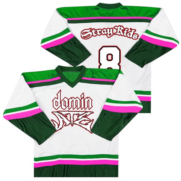 SKZ Stray Kids 8 Jersey Dominate World Tour Merch V-neck Tee Cosplay Unisex Fashion Kpop Sweatshirts