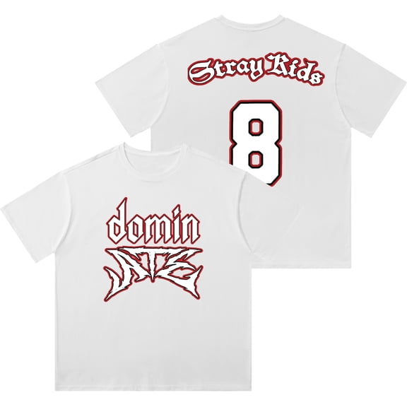 SKZ Stray Kids Dominate Tour Merch Vintage Wash Tee Cosplay Unisex Fashion Kpop Short Sleeve TShirts