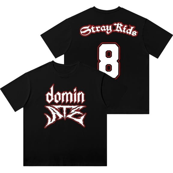 SKZ Stray Kids Dominate Tour Merch Vintage Wash Tee Cosplay Unisex Fashion Kpop Short Sleeve TShirts