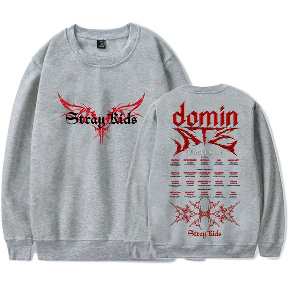 SKZ Stray Kids Dominate World Tour Dates Long Sleeve Tee Cosplay Unisex Fashion Kpop Sweatshirts