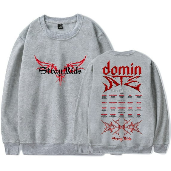 SKZ Stray Kids Dominate World Tour Dates Long Sleeve Tee Cosplay Unisex Fashion Kpop Sweatshirts