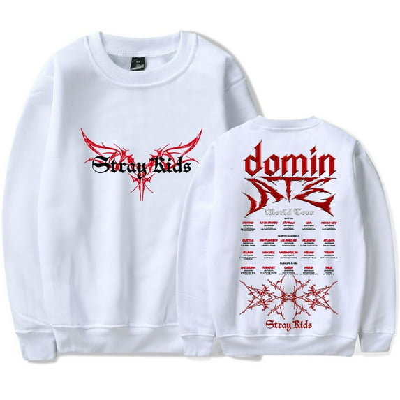 SKZ Stray Kids Dominate World Tour Dates Long Sleeve Tee Cosplay Unisex Fashion Kpop Sweatshirts