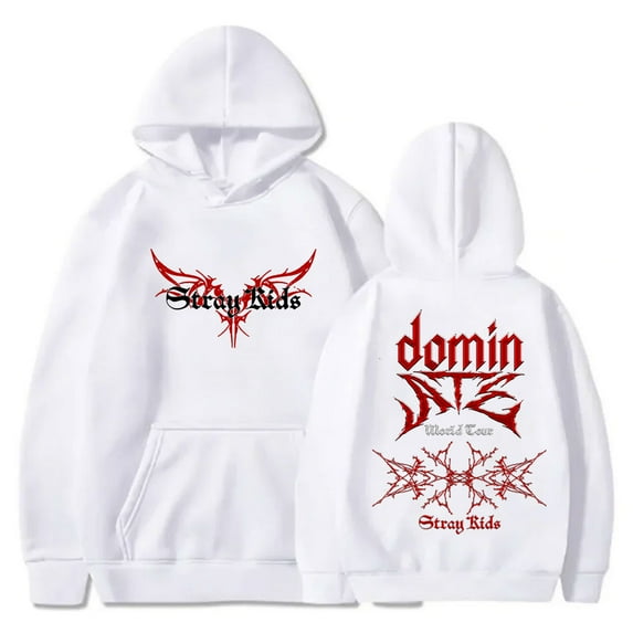 SKZ Stray Kids Dominate World Tour Logo Hoodies Cosplay Unisex Fashion Kpop Hooded Sweatshirts