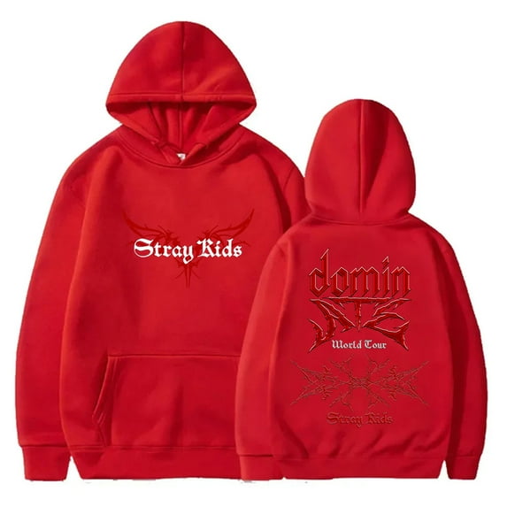 SKZ Stray Kids Dominate World Tour Logo Hoodies Cosplay Unisex Fashion Kpop Hooded Sweatshirts