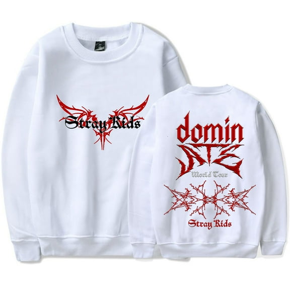 SKZ Stray Kids Dominate World Tour Logo Long Sleeve T-Shirts Cosplay Unisex Fashion Kpop Sweatshirts