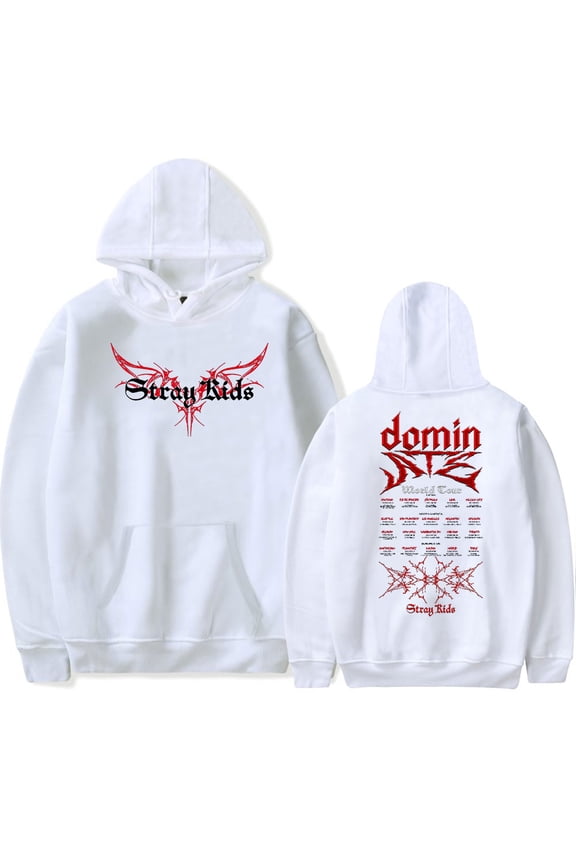 SKZ Stray Kids Dominate World Tour Merch Hooded sweatshirt unisex long sleeved retro casual pullover hooded sportswear