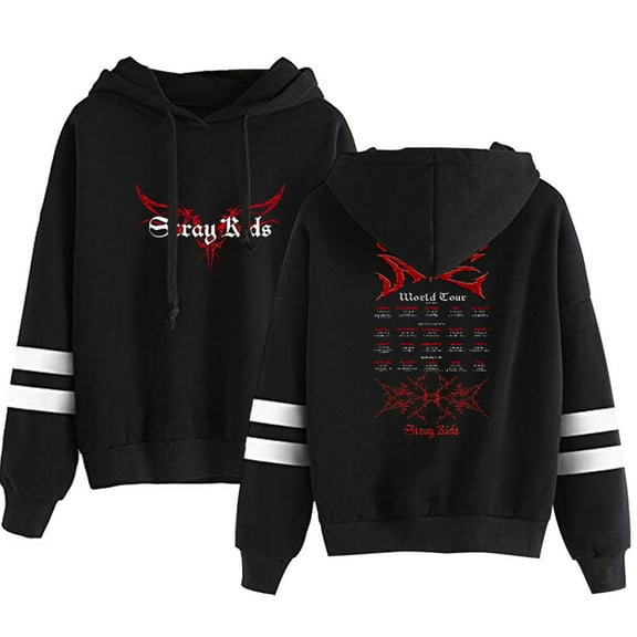 SKZ Stray Kids Dominate World Tour Merch Pullover Hoodie Unisex Long Sleeve Pocketless Fashion Sweatshirt