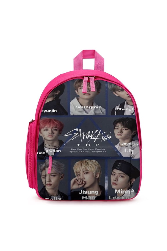 SKZ Stray Korea Ki Backpack for Men Women Small Bookbag with Front Pocket