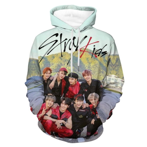 SKZ Stray Korea Ki-DS Hoodie Costume Cosplay Sweatshirt Sweater 3D Novelty Hooded Pullover for Men Women