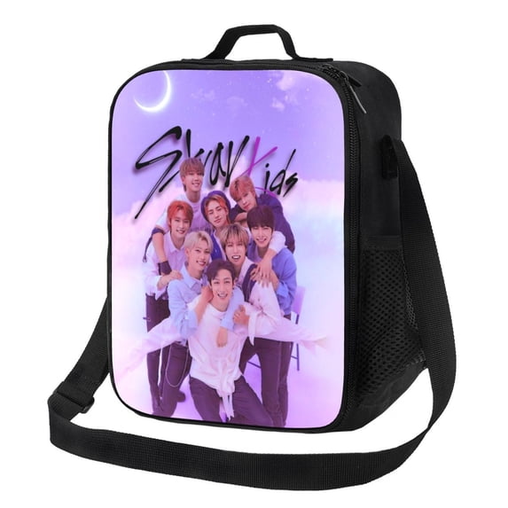 SKZ Stray Korea Ki Lunch Bag Portable Insulation Lunch Box Multifunctional Reusable Tote Bag for Office Work Picnic Unisex