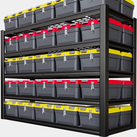 SKZNSA 30" D Storage Shelves, 65" W Garage Shelving Heavy Duty Metal Adjustable Garage Shelves, 5 Tier Shelving Units Industrial Shelving for Warehouse, 65" W x 30" D x 79" H