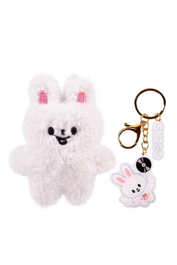 SKZOO Stray Kids 7cm Chibi-Style Plush Keychain with Angel Acrylic Charm – Kpop Merch
