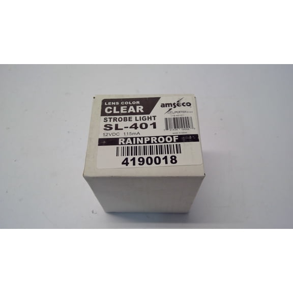 NEW AMSECO  SL-401 CLEAR STROBE LIGHT 12VDC 115mA waterproof