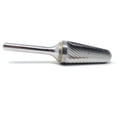 thumbnail image 1 of SL-7 Single Cut 14 Degree Taper Radius End 3/4" x 1 1/2" Carbide Burr Bur Tool Die Grinder Bit 1/4" Shank, 1 of 6