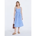 thumbnail image 1 of Free Assembly Women’s and Women's Plus Sleeveless Belted Cotton Midi Dress, Sizes XS-4X, 1 of 4