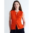 thumbnail image 1 of Free Assembly Women's and Women's Plus Button Front Cable Knit Sweater Vest, Lightweight, Sizes XS-4X, 1 of 5