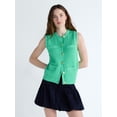 thumbnail image 1 of Free Assembly Women's and Women's Plus Button Front Cable Knit Sweater Vest, Lightweight, Sizes XS-4X, 1 of 5