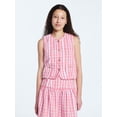 thumbnail image 1 of Free Assembly Women's and Women's Plus Sleeveless Button Front Tweed Shell, Sizes XS-4X, 1 of 5