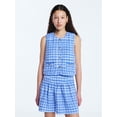 thumbnail image 1 of Free Assembly Women's and Women's Plus Sleeveless Button Front Tweed Shell, Sizes XS-4X, 1 of 5