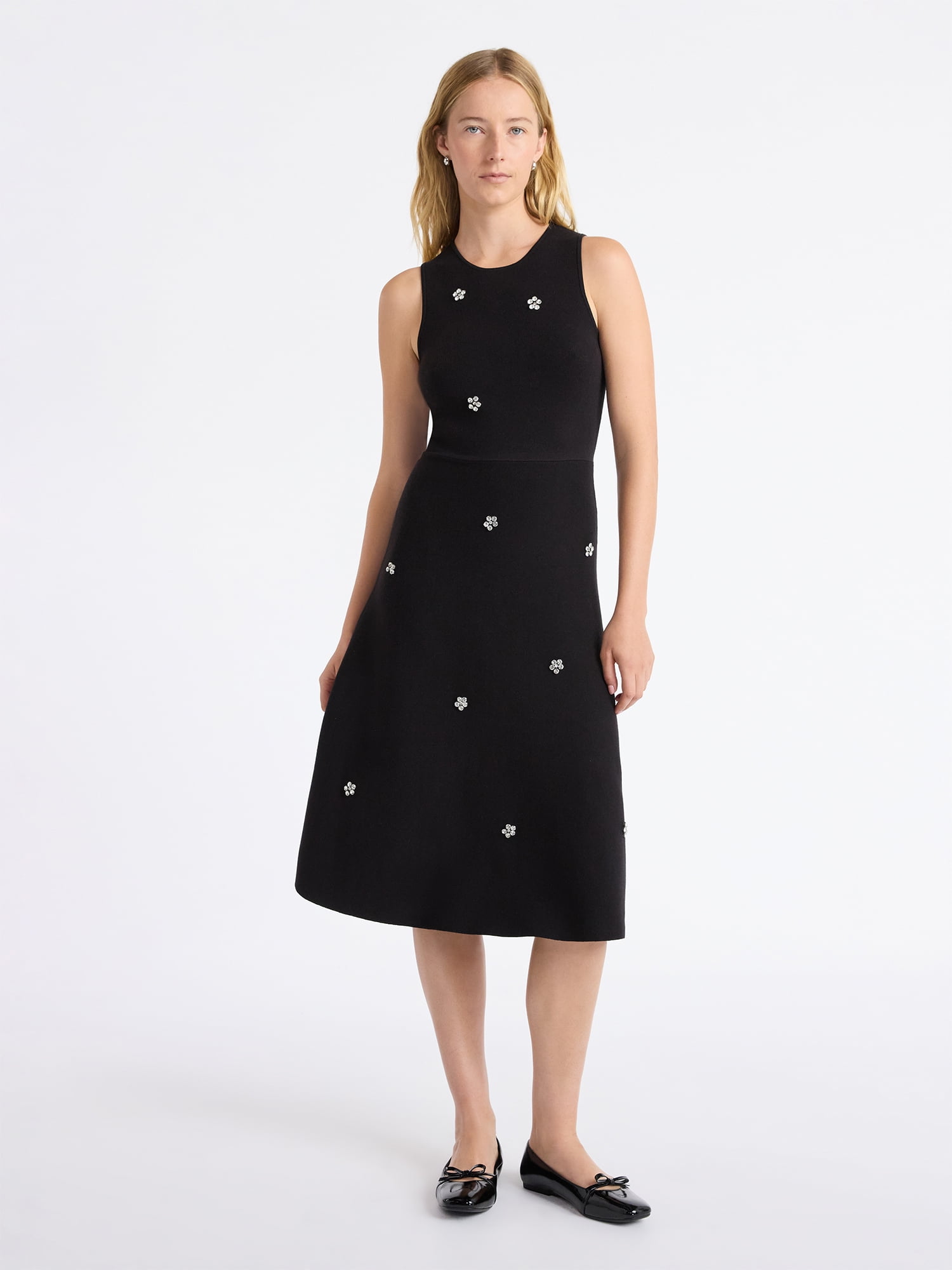 green emerald velvet dress Sleeveless Midi Sweater Dress – Madida Clothing main image 0