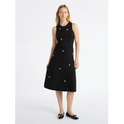 FREE ASSEMBLY Women's and Women's Plus Beaded Sleeveless Midi Sweater Dress, Sizes, XS-4X