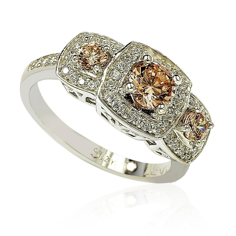 Chocolate diamond deals sterling silver ring