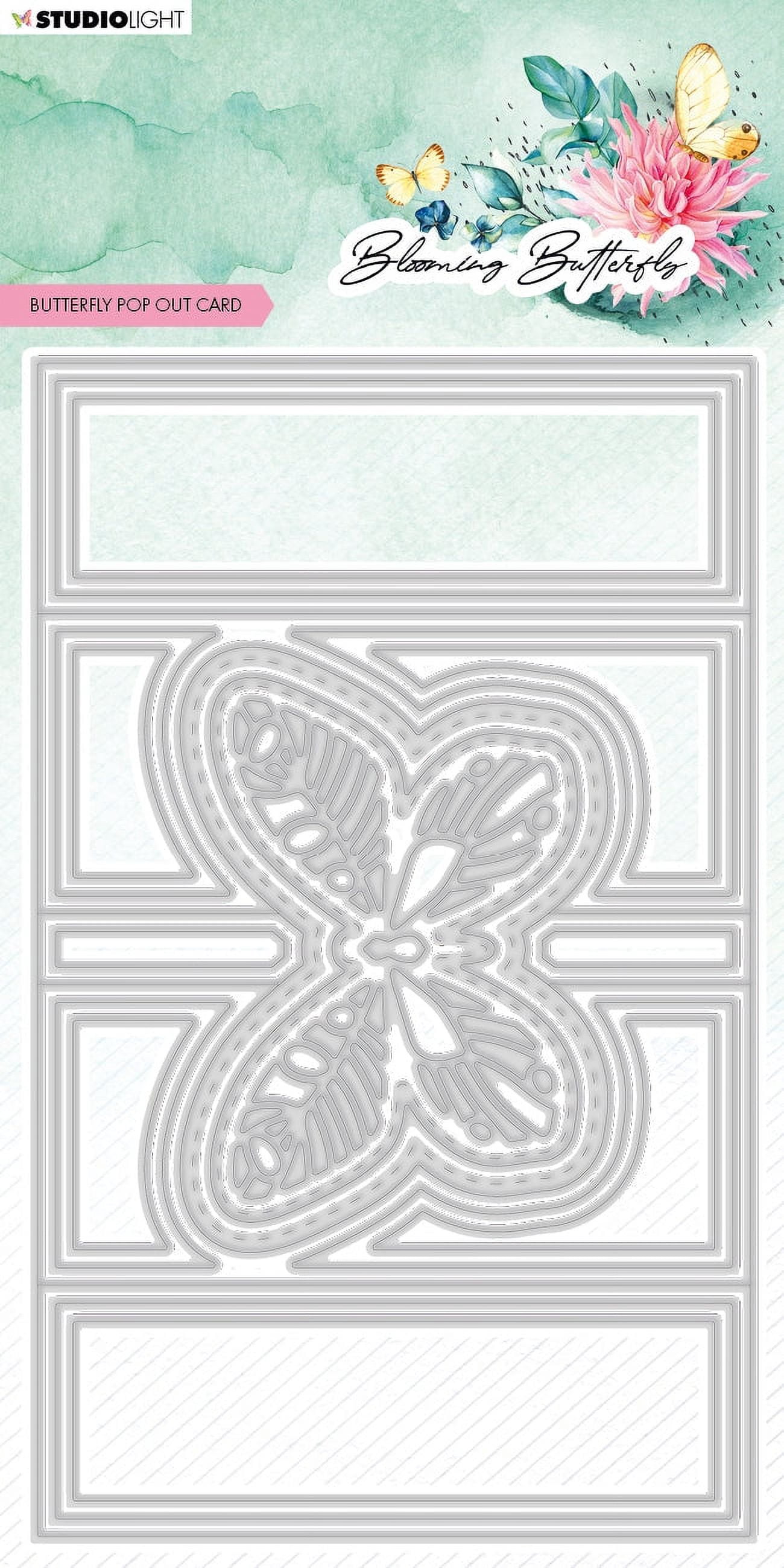 SL Cutting Die Butterfly Card Blooming Butterfly 165x100x1mm 17 PC nr ...