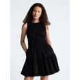 thumbnail image 1 of Free Assembly Women's and Women's Plus Smocked Cotton Drop Waist Mini Dress, Sizes XS-4X, 1 of 5